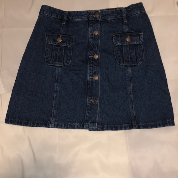 Papaya Denim Skirt - Picture 1 of 8